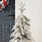4ft. Pre-Lit Flocked Red Berry Fir Artificial Christmas Porch Tree in Urn, White Lights